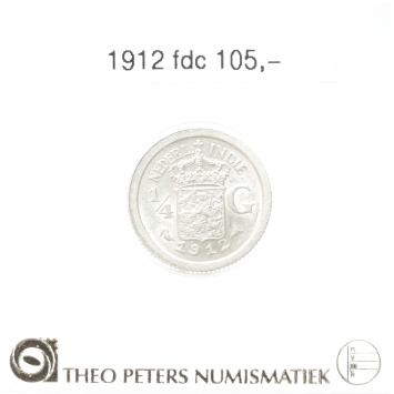 Nederlands Indië 1/4 gulden 1912 fdc