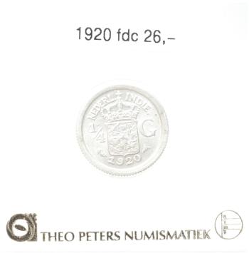 Nederlands Indië 1/4 gulden 1920 fdc