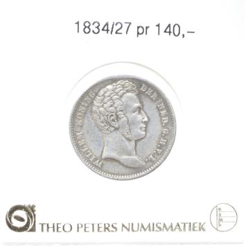 Nederlands Indië 1/2 gulden 1834/27 pr