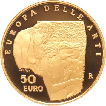 Italië 50 euro goud 2003 Europese kunst Klimt proof