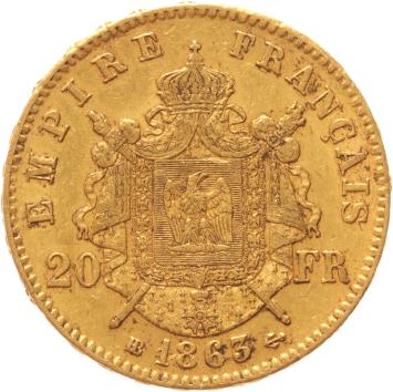 France 20 francs 1863bb