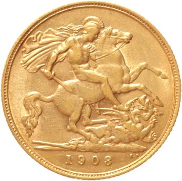 Great Britain 1/2 sovereign 1908