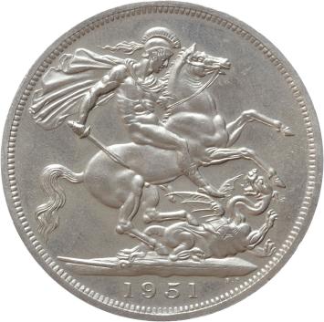 Great Britain Crown 1951 nickel Proof