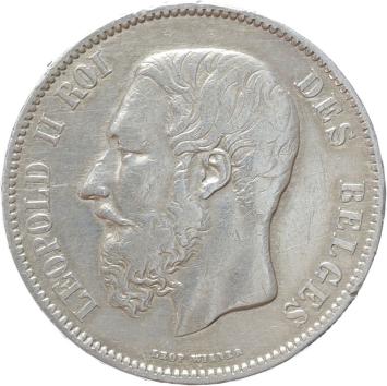 Belgium 5 Francs 1871 silver VF