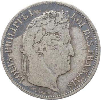 France 5 Francs 1841W silver F/VF