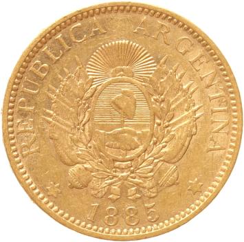 Argentina 5 pesos 1885