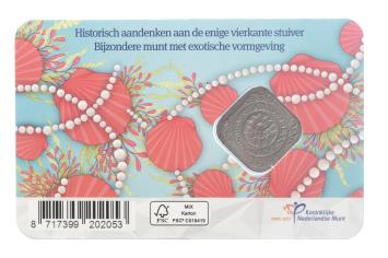 Vierkante Stuiver Coincard 2023 met omgedraaide stuiver 1939