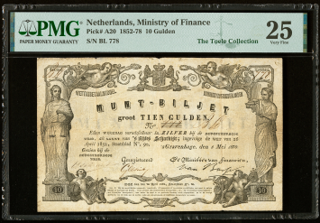 10 gulden 1852 Muntbiljet 31-8