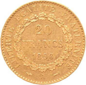 France 20 Francs 1896a