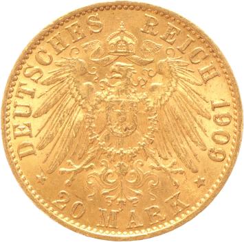 Germany Prussia 20 mark 1909a