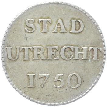 Utrecht-stad Duit zilver 1750