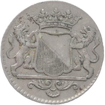 Utrecht-stad Duit zilver 1764