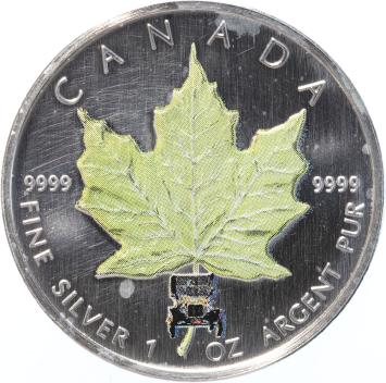 Canada Coloured Maple Leaf 2005 Privy Transport 4 x 1 ounce silver