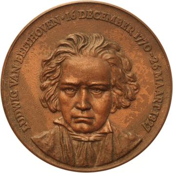 Penning brons Ludwig van Beethoven jaar 1970