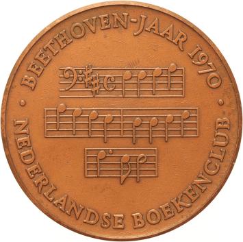 Penning brons Ludwig van Beethoven jaar 1970