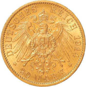 Germany Prussia 20 mark 1914a