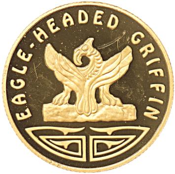 Kazakhstan 100 Tenge gold 2006 Eagle-headed griffin proof