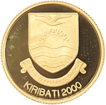Kiribati 10 Dollars gold 2000 The flowers of god Nareau proof