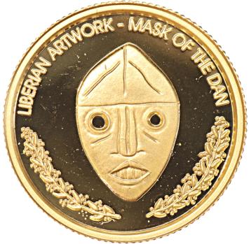 Liberia 10 Dollars gold 2000 Mask of the dun proof