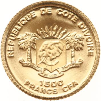 Ivory Coast 1500 Francs gold 2006 Mausolee d