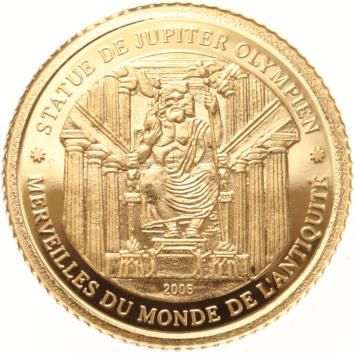 Ivory Coast 1500 Francs gold 2006 Statue de Jupiter proof