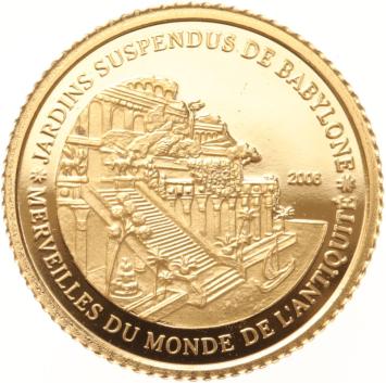 Ivory Coast 1500 Francs gold 2006 Jardin Suspense de Babylone proof