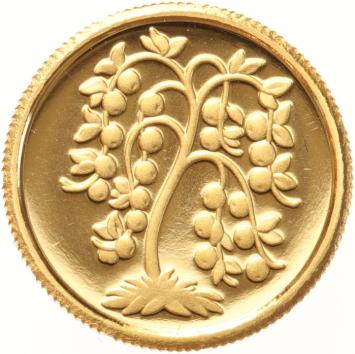 Latvia 1 Lats gold 2007 The Golden Apple Tree proof