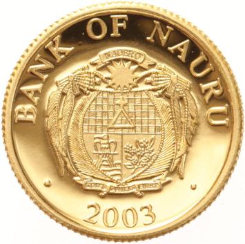 Nauru 10 Dollars gold 2003 Nibelungen treasure proof