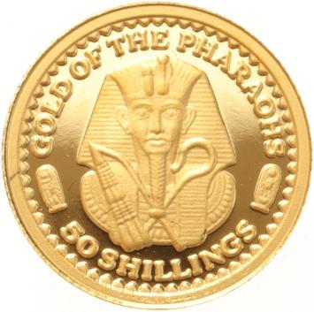 Somalia 50 Shilling gold 2002 Goud van de Farao proof