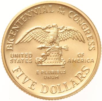 USA 5 dollars 1989