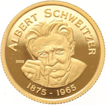 Benin 1500 Francs gold 2005 Albert Schweitzer proof