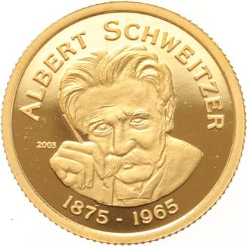 Benin 1500 Francs gold 2005 Albert Schweitzer proof