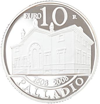 Andrea Palladio 10 euro San Marino 2008 Proof