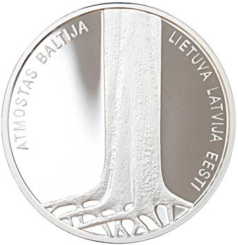 Baltic way 5 euro Letland 2014 Proof