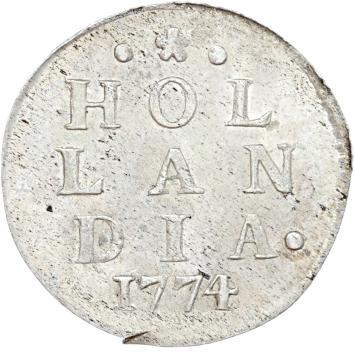 Holland Dubbele wapenstuiver 1774