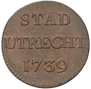 Utrecht-stad Duit 1739