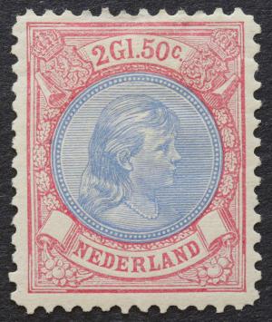 Nederland NVPH nr. 47 Prinses Wilhelmina met hangend haar 1893-1896 ongebruikt