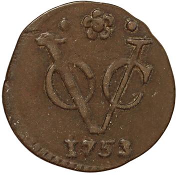 V.O.C. Holland 1/2 Duit 1753/49