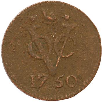 V.O.C. West-Friesland Duit 1750muntslag