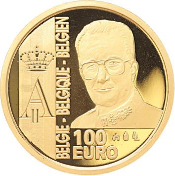 België 100 euro goud 2003 100 jaar Franse Franc proof