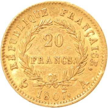 France 20 francs 1807a