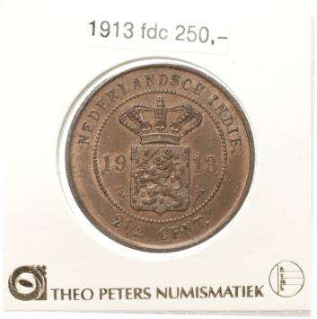 Nederlands Indië 2½ cent 1913 fdc