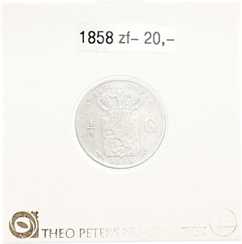 Nederlands Indië 1/4 gulden 1858 zf-