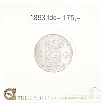 Nederlands Indië 1/4 gulden 1893 fdc-