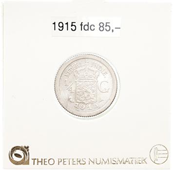 Nederlands Indië 1/4 gulden 1915 fdc