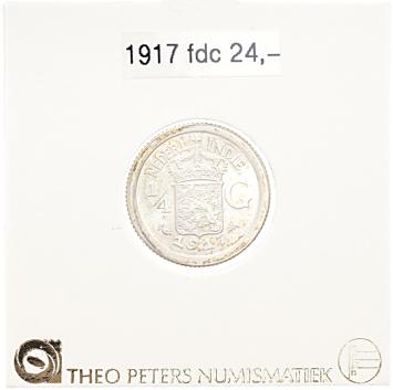 Nederlands Indië 1/4 gulden 1917 fdc