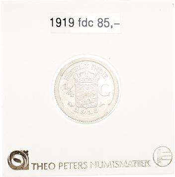 Nederlands Indië 1/4 gulden 1919 fdc