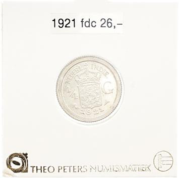 Nederlands Indië 1/4 gulden 1921 fdc