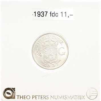 Nederlands Indië 1/4 gulden 1937 fdc