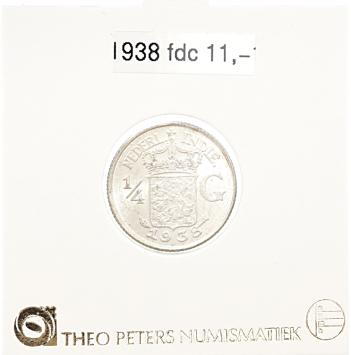 Nederlands Indië 1/4 gulden 1938 fdc
